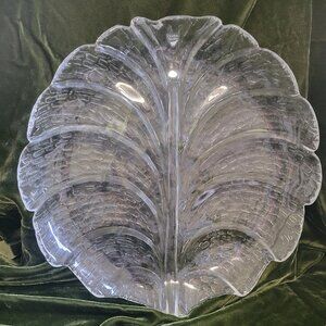 Vintage Orrefors Eden Leaf Round Platter